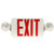Morris 73040 Round Head LED Combo Exit Emergency Light Red LED White Housing