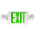 Morris 73042 Round Head LED Combo Exit Emergency Light  Green LED White Housing
