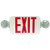 Morris 73050 Round Head LED Combo Exit Emergency Light High Output Red LED White Housing