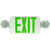 Morris 73052 Round Head LED Combo Exit Emergency Light  High Output Green LED White Housing