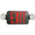 Morris 73055 Round Head LED Combo Exit Emergency Light High Output Remote Capable Red LED Black Housing