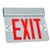 Morris 73310 Surface Mount Edge Lit Exit Sign Single Sided Legend Red LED Aluminum Housing