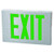 Morris 73360 Cast Aluminum LED Exit Sign - Green LED - Aluminum Housing - Aluminum Face