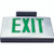 Morris 73363 Cast Aluminum LED Exit Sign - Green LED - Black Housing - Aluminum Face