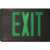 Morris 73364 Cast Aluminum LED Exit Sign - Green LED - Black Housing - Black Face