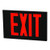 Morris 73381 Cast Aluminum LED Exit Sign Face Plate Red LED Black Face