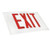 Morris 73382 Cast Aluminum LED Exit Sign Face Plate Red LED White Face