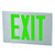 Morris 73383 Cast Aluminum LED Exit Sign Face Plate Green LED Brushed Aluminum Face
