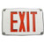 Morris 73386 Compact Cold Weather & Wet Location LED Exit Sign Battery Backup Red LED White Housing