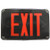 Morris 73387 Compact Cold Weather & Wet Location LED Exit Sign Battery Backup Red LED Black Housing