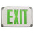 Morris 73388 Compact Cold Weather & Wet Location LED Exit Sign Battery Backup Green LED White Housing