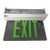 Morris 73416 Recessed Mount Edge Lit Exit Sign Double Sided Legend Green LED White Housing