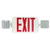 Morris 73432 Square Head LED Combo Exit/Emergency Light High Output Red LED White Housing