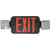 Morris 73443 Square Head LED Combo Exit/Emergency Light High Output Remote Capable Red LED Black Housing
