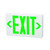 Morris 73518 LED Exit Sign Green LED White Housing Battery Backup Remote Capable with Self Diagnostic