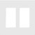 Morris 80906 White 2 Gang Decorative Screwless Wallplate