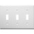 Morris 81031 White 3 Gang Lexan Toggle Switch Wall Plate