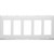 Morris 81151 White 5 Gang Decorative/GFCI Lexan Wall Plate