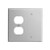 Morris 81230 White 2 Gang, 1 Duplex & 1 Blank Wall Plate