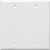 Morris 81521 White 2 Gang Blank Lexan Wall Plate
