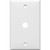 Morris 81631 White 1 Gang Cable .406 Lexan Wall Plate