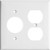 Morris 81686 White 2 Gang, 1 Duplex & 1 Single Receptacle Wall Plate