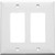 Morris 81771 White 2 Gang Midsize Decorative/GFCI Lexan Wall Plate