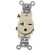 Morris 82245 Ivory 20A-250V Commercial Grade Single Receptacle