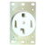 Morris 82521 White 30A Flush Dryer Receptacle