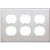 Morris 83230 Stainless Steel 3 Gang Painted Steel Duplex Receptacle Wall Plate
