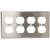 Morris 83240 Stainless Steel 4 Gang Painted Steel Duplex Receptacle Wall Plate