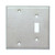 Morris 83410 Stainless Steel 2 Gang, 1 Toggle Switch & 1 Blank Wall Plate