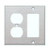 Morris 83861 Stainless Steel 2 Gang, 1 Duplex & 1 Receptacle Wall Plate