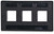 SignaMax FAK-3 3-Port Mod Furniture Adapter Keystone Adapter, Ivory