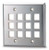 SignaMax DSKF-12 12-Port Double Gang Stainless Steel Faceplate