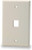 SignaMax SKF-1-BK 1-Port Single Gang Black Keystone Faceplate