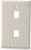 SignaMax SKF-2-WH 2-Port Single Gang White Keystone Faceplate