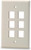 SignaMax SKF-6-GY 6-Port Single Gang Gray Keystone Faceplate