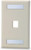 SignaMax SKFL-1-BK 1-Port Single Gang Black Keystone Faceplate