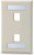 SignaMax SKFL-2-BK 2-Port Single Gang Black Keystone Faceplate
