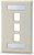 SignaMax SKFL-3-WH 3-Port Single Gang White Keystone Faceplate