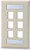 SignaMax SKFL-6-GY 6-Port Single Gang Gray Keystone Faceplate