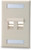 SignaMax SKFLA-2 2-Port Single Gang Ivory Angled Faceplate