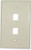 SignaMax SKFM-2-WH 2-Port Single Gang White Oversize Faceplate