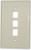 SignaMax SKFM-3 3-Port Single Gang Ivory Oversize Faceplate