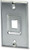 SignaMax SSKF-1P 1-Port Single Gang Stainless Steel Wall Mount Phone Plate