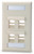 SignaMax SKFLA-4-WH 4-Port Single Gang White Angled Faceplate