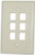SignaMax SKFM-6 6-Port Single Gang Ivory Oversize Faceplate
