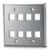 SignaMax DSKF-8 8-Port Double Gang Stainless Steel Faceplate