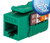 Vertical Cable 352-V2704/GR/25 Cat6 Green Data Grade Keystone Jack, 25 Pack